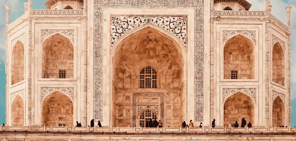 taj mahal outside wall art