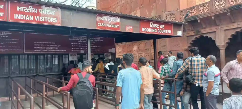 taj mahal ticket counter